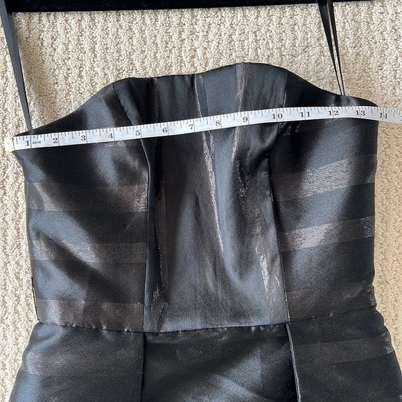 Designer HANH MERRIMAN Black Strapless Evening Cocktail Dress Gown Peplum 2 - Picture 8 of 10